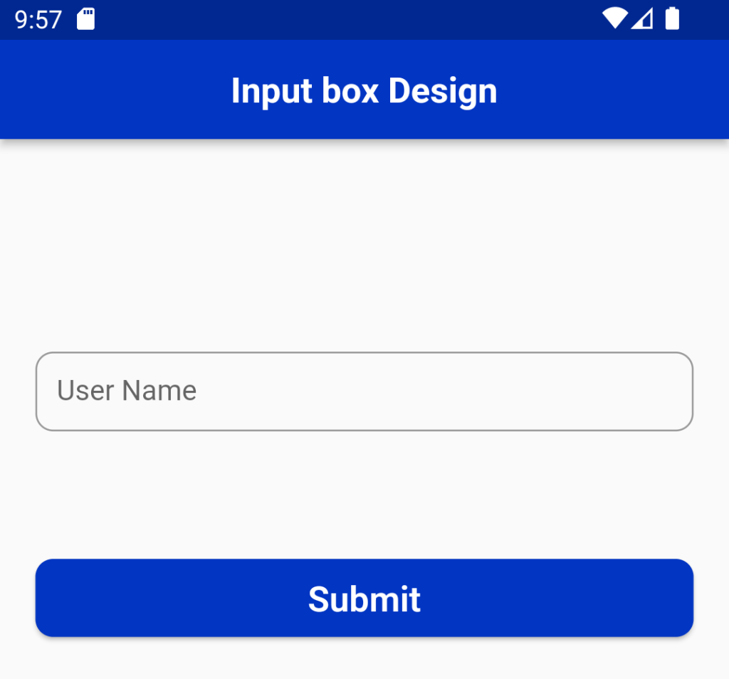 Text Input Box in Flutter