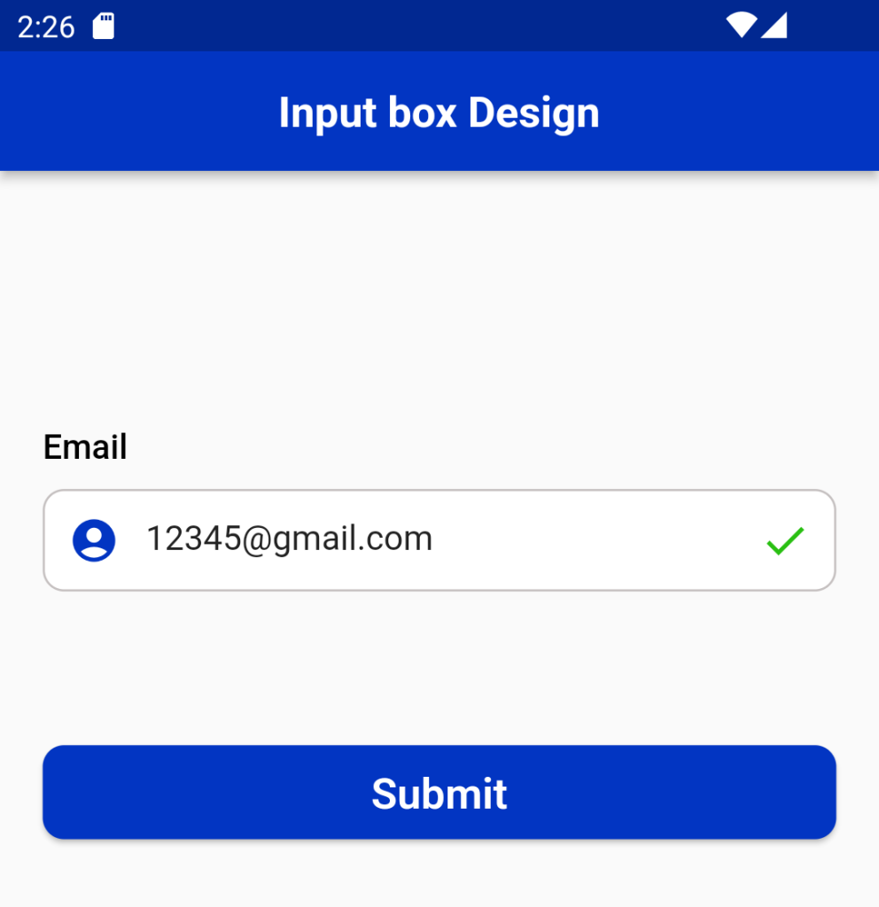 Text Input Box in Flutter