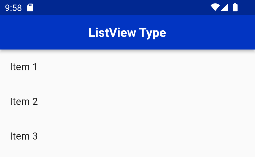 Listview and ListTile in Flutter