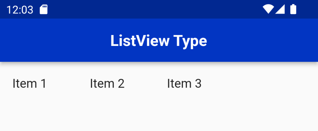 Listview and ListTile in Flutter