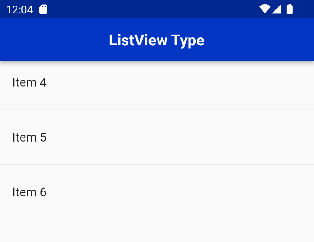 Listview and ListTile in Flutter