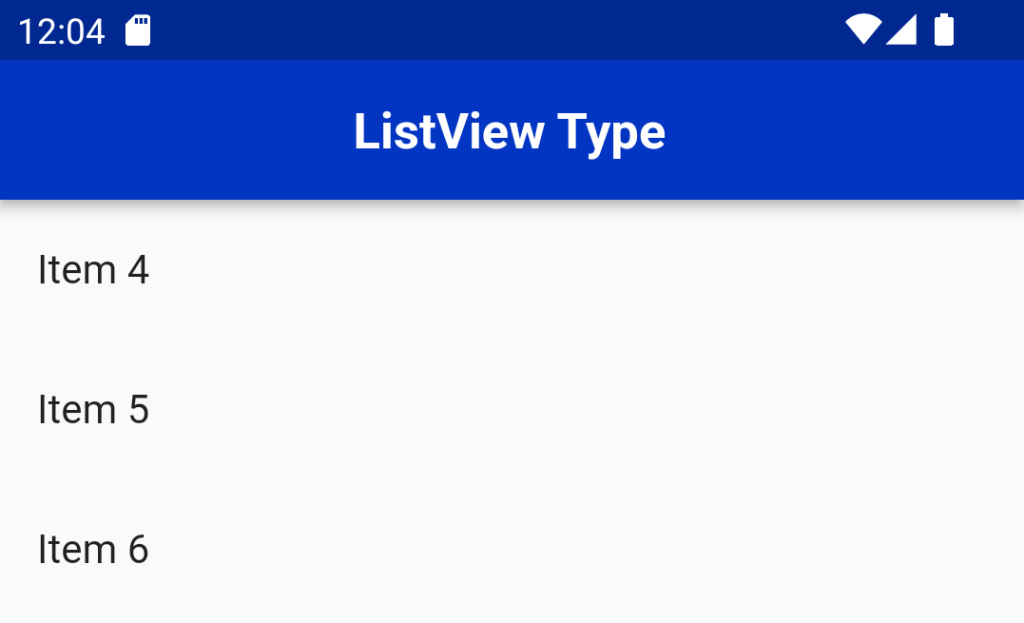 Listview and ListTile in Flutter