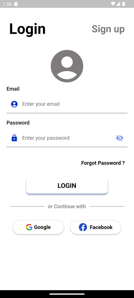 Custom Login Page in Flutter