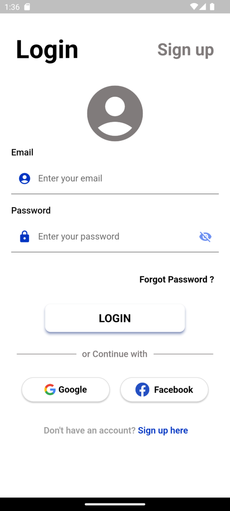 Custom Login Page in Flutter