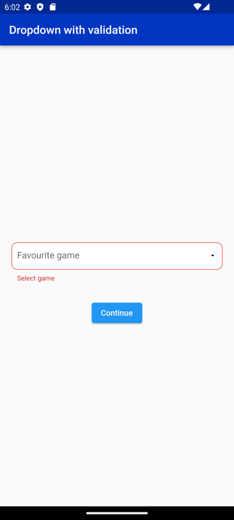 Dropdown in Flutter