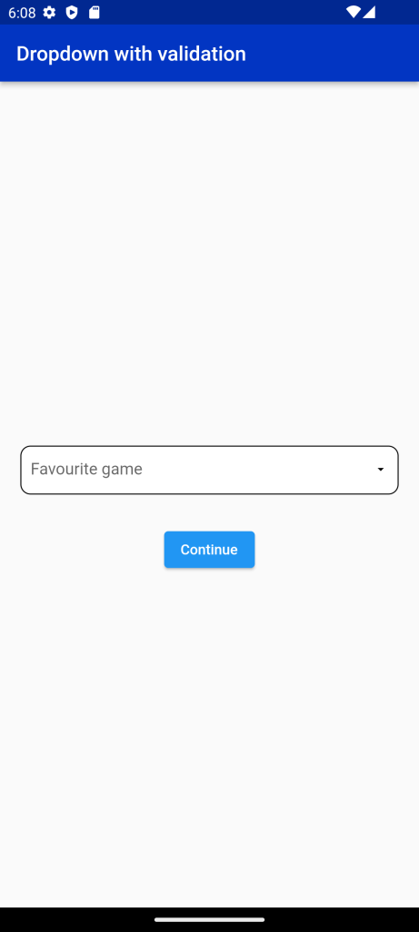 Dropdown in Flutter