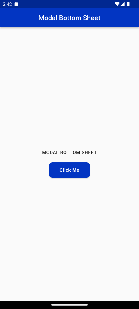 Modal Bottom Sheet in Flutter