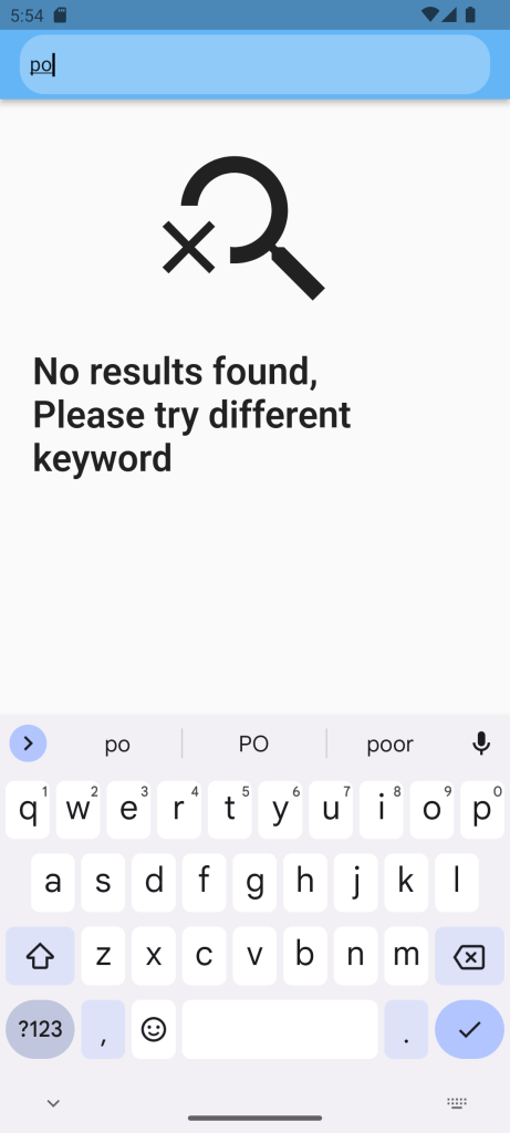 Search List in Flutter