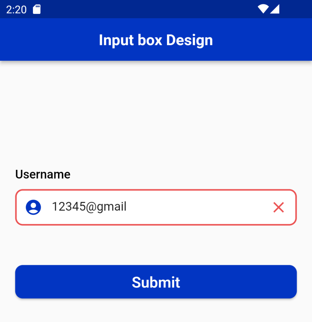 Text Input Box in Flutter