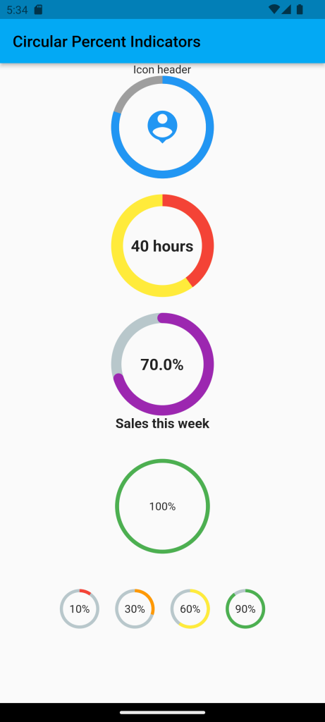 Circular Percent Indicator 2023