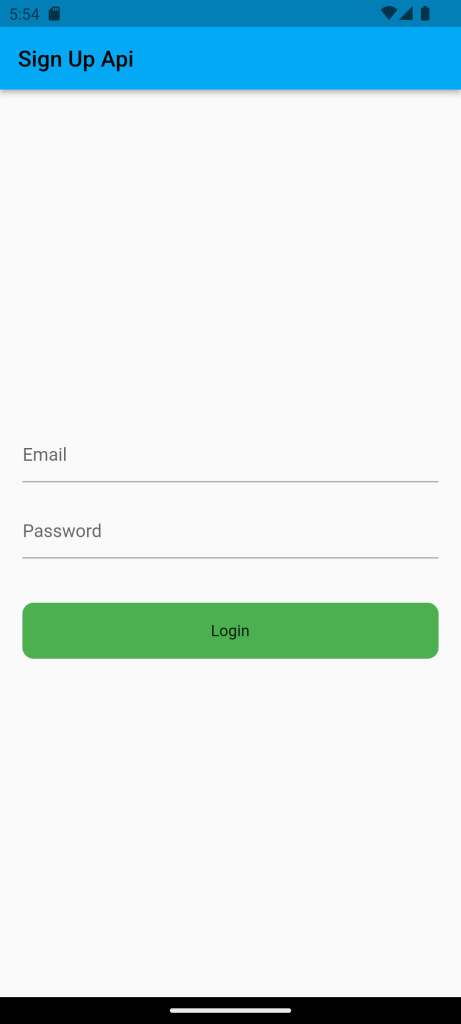 Login Page using api in Flutter